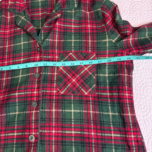 La Vie en Rose Plaid Flannel PJ Set 100% Cotton - Picture 13 of 15